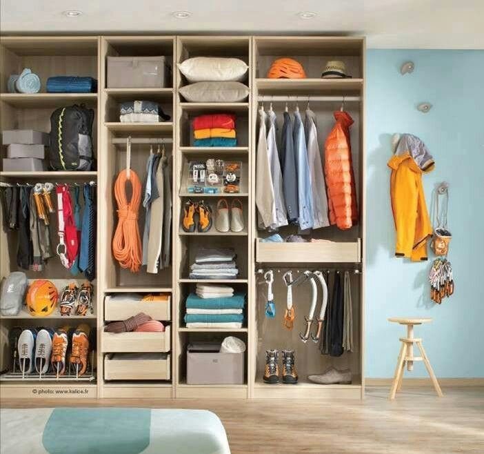 gear closet organization