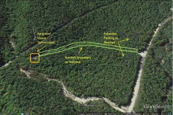 Proposed parking area additions. Photo courtesy of AMC.