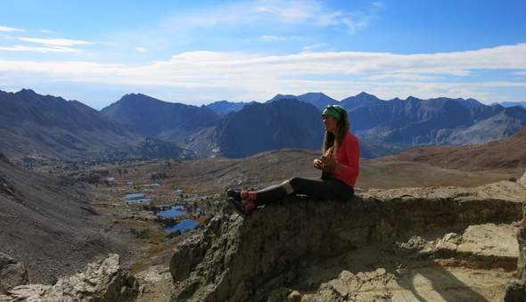 Playing my uke at Pinchot pass