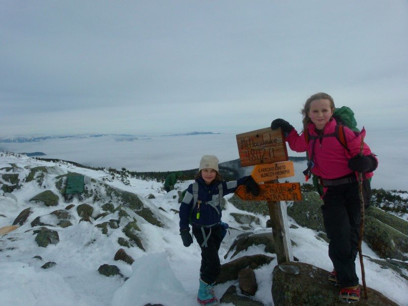 Alex and Sage atop Mount Moosilauke January 2013- PC Patricia Herr