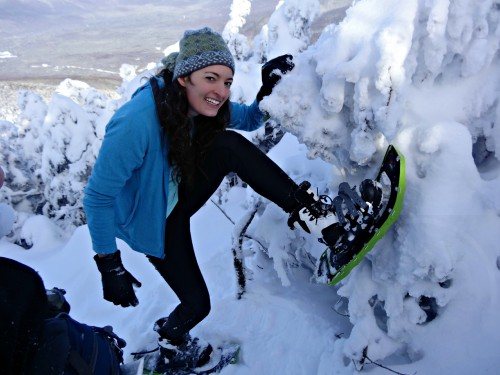 Snowshoes and boots combo